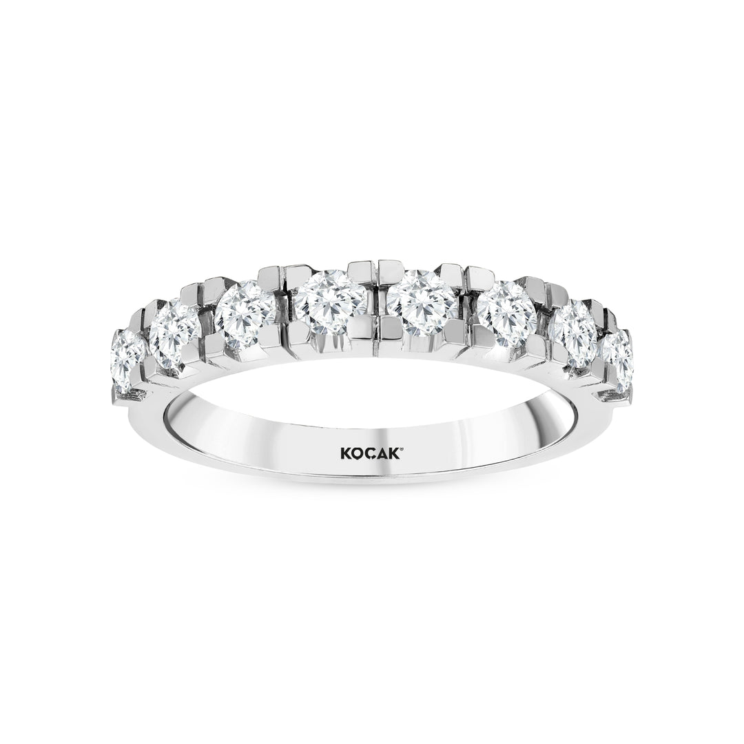 0.71 Karat GH SI Half Eternity Diamond Ring