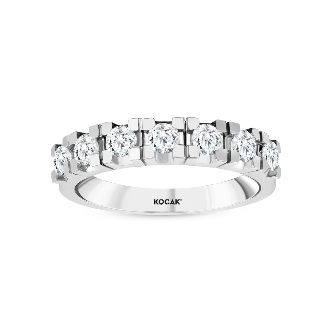 0.65 Karat GH SI Half Eternity Diamond Ring