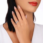 Load image into Gallery viewer, 0.65 Karat GH SI Half Eternity Diamond Ring