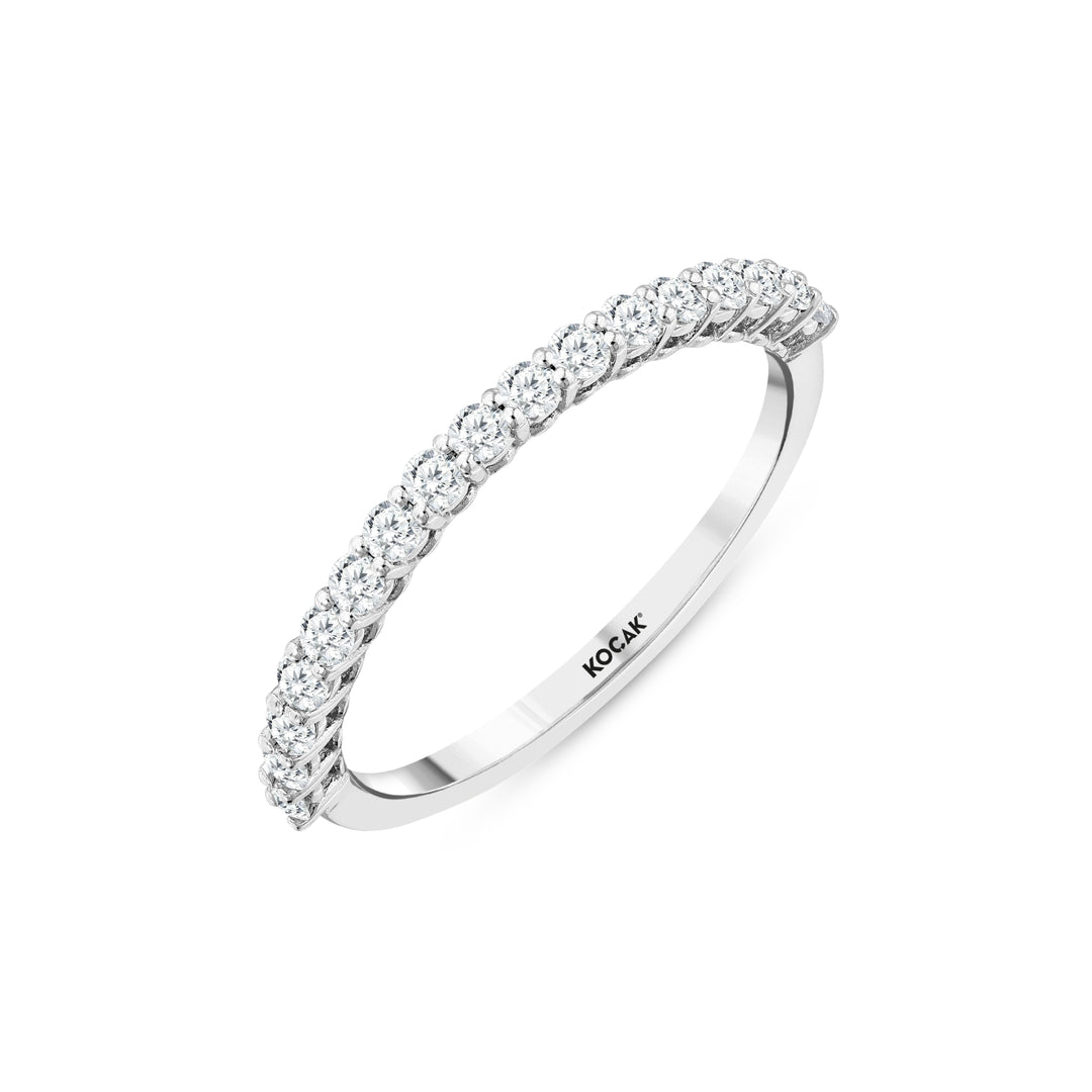 0.39 Karat GH SI Half Eternity Diamond Ring