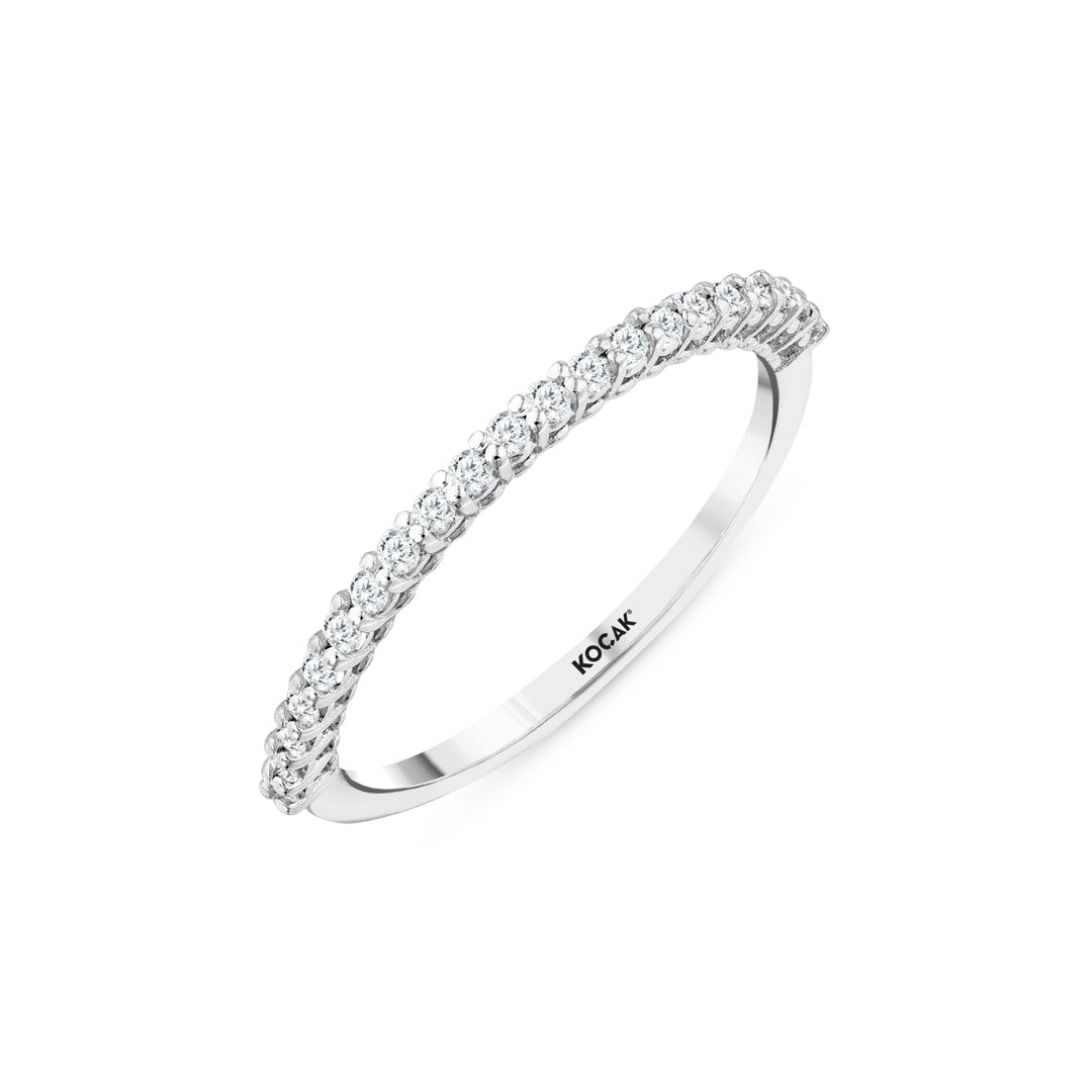 0.19 Karat GH SI Half Eternity Diamond Ring
