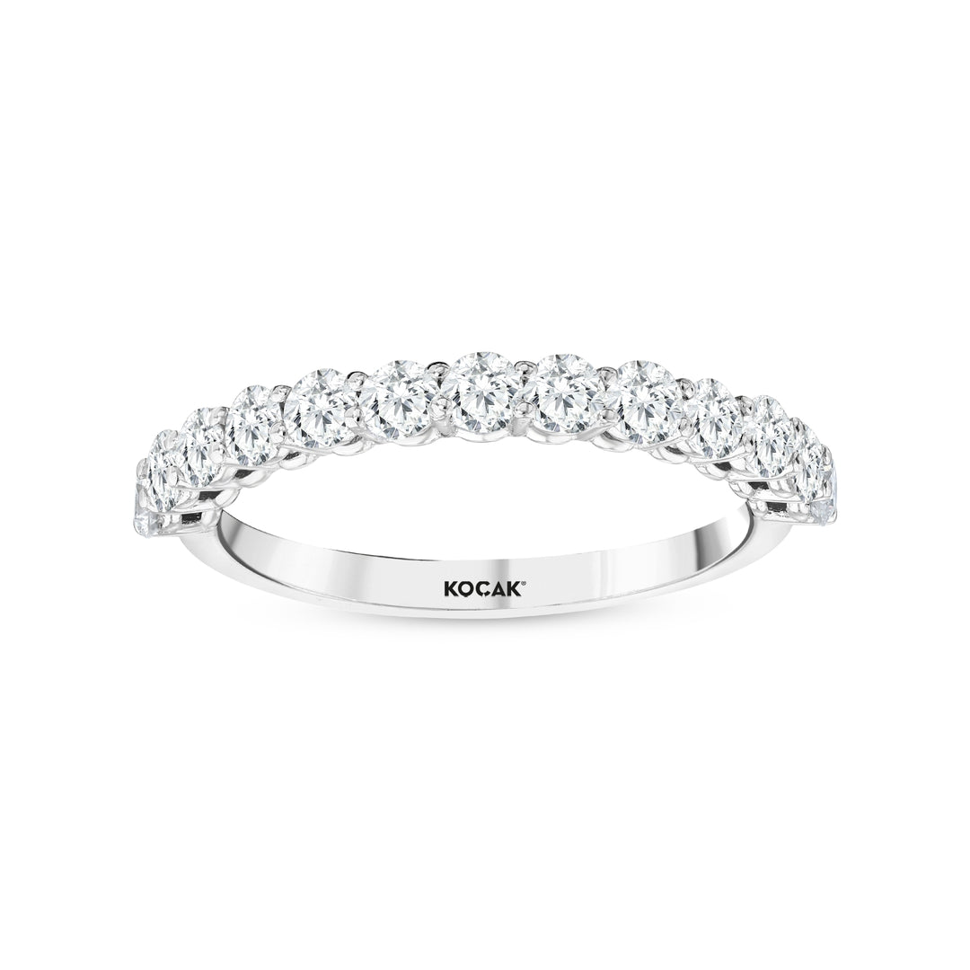0.86 Karat GH SI Half Eternity Diamond Ring