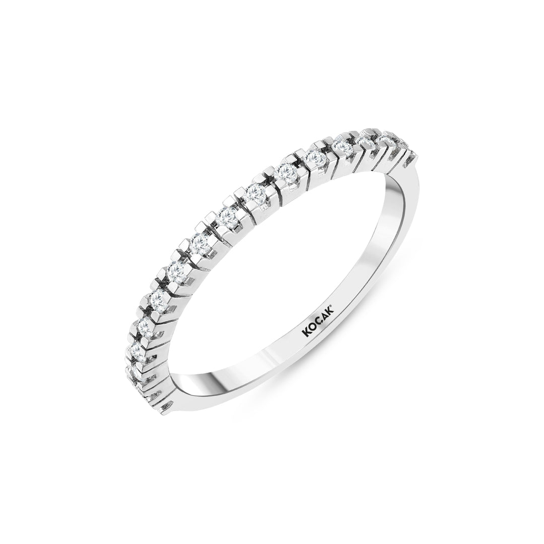 0.16 Karat GH SI Half Eternity Diamond Ring
