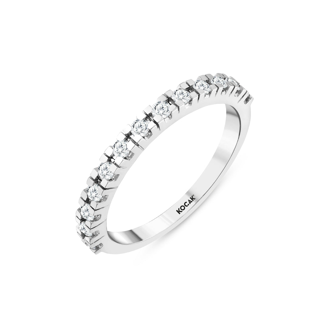0.31 Karat GH SI Half Eternity Diamond Ring