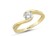 14ct Stone Set Solitaire Design Gold Ring