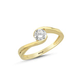 Load image into Gallery viewer, 14ct Stone Set Solitaire Design Gold Ring