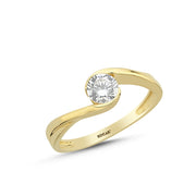 14ct Stone Set Solitaire Design Gold Ring