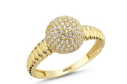 14ct Stone Set Queen Design Gold Ring