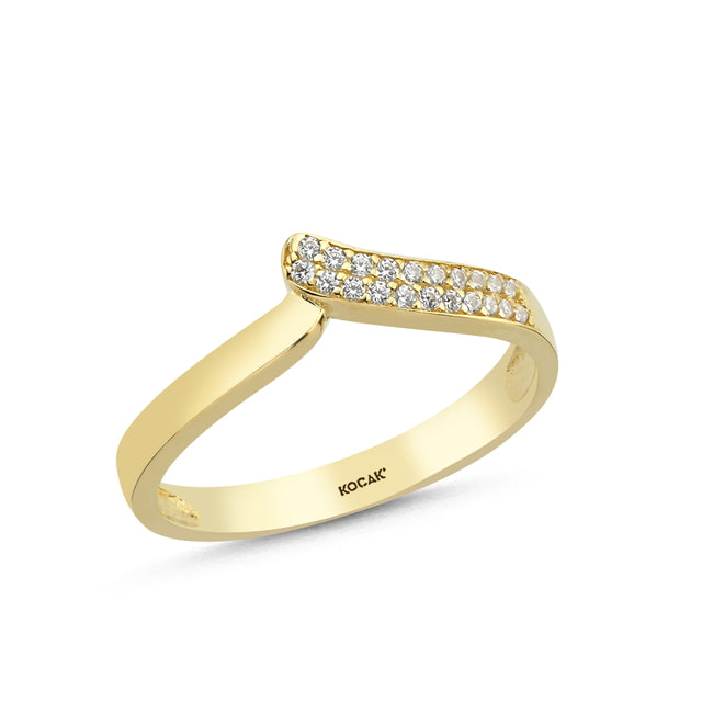 14ct Stone Set Kemer Design Gold Ring