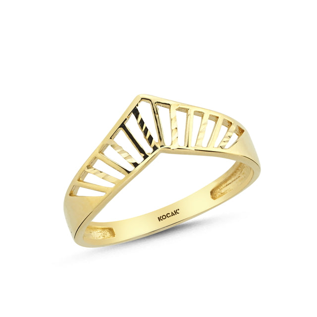 14ct Tassiz Tac Design Gold Ring