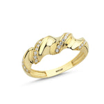 Load image into Gallery viewer, 14ct Stone Set Burgu Design Gold Ring