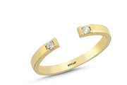 14ct Stone Set Yarim Ay Design Gold Ring