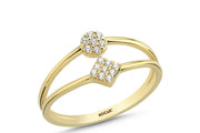 14ct Stone Set Cift Design Gold Ring