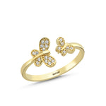 Load image into Gallery viewer, 14ct Stone Set Kelebek Design Gold Ring