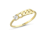 14ct Stone Set Kemer Solitaire Design Gold Ring