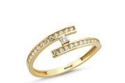14ct Stone Set Lena Design Gold Ring