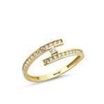 Load image into Gallery viewer, 14ct Stone Set Lena Design Gold Ring
