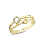 Load image into Gallery viewer, 14ct Stone Set Yuvarlak Design Gold Ring