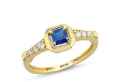 14ct Lacivert Stone Set Julia Design Gold Ring