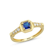 14ct Lacivert Stone Set Julia Design Gold Ring