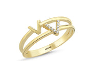 14ct Stone Set Valeria Design Gold Ring