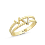 Load image into Gallery viewer, 14ct Stone Set Valeria Design Gold Ring