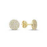 Load image into Gallery viewer, 14ct Stone Set Round Ball Stud Gold Earrings