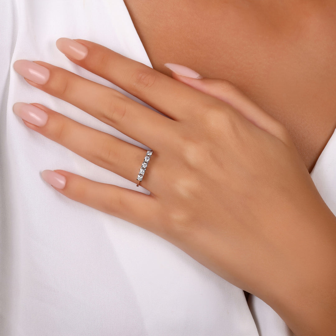 0.34 Karat GH SI Diamond Five Stone Ring