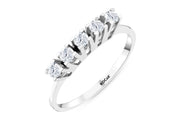 0.34 Karat GH SI Diamond Five Stone Ring