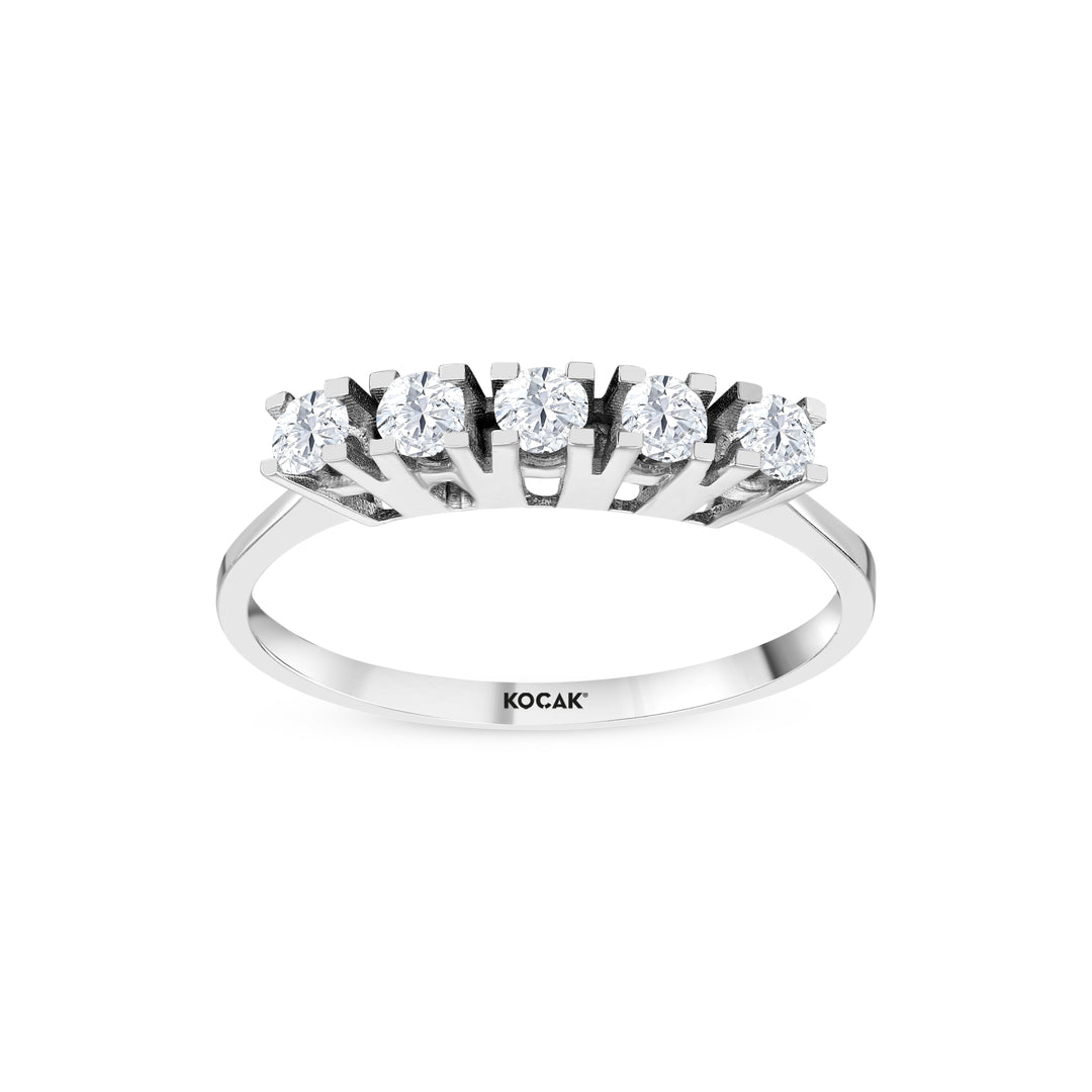 0.34 Karat GH SI Diamond Five Stone Ring