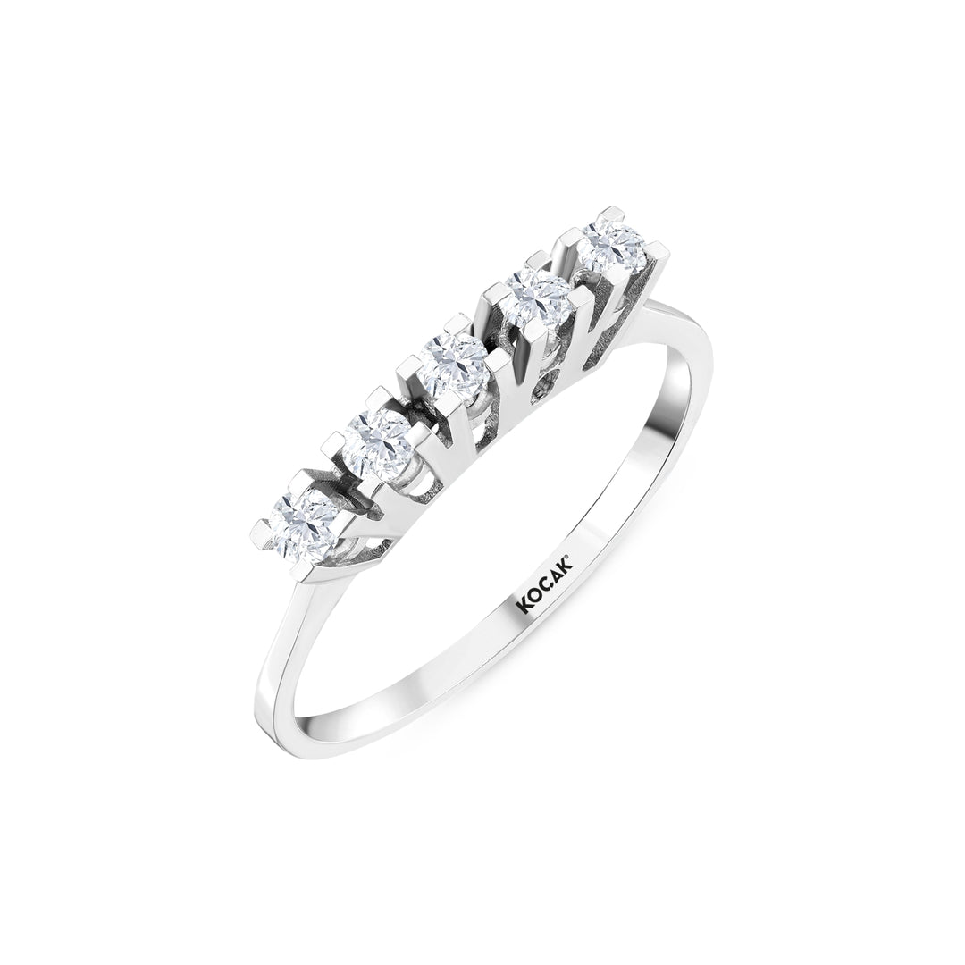 0.26 Karat GH SI Diamond Five Stone Ring