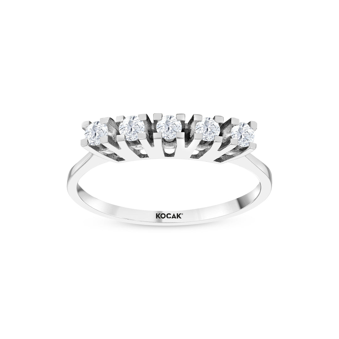 0.26 Karat GH SI Diamond Five Stone Ring