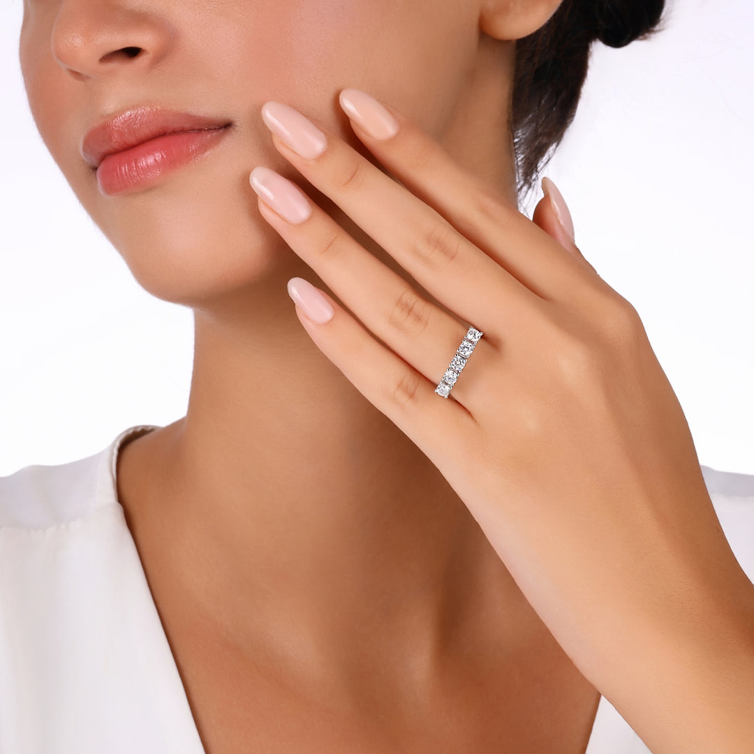 1.00 Karat GH SI Diamond Five Stone Ring