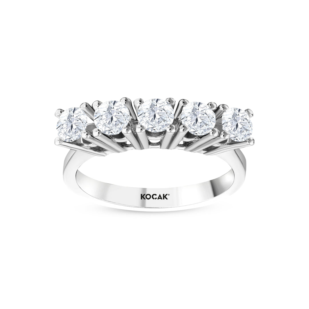 1.00 Karat GH SI Diamond Five Stone Ring