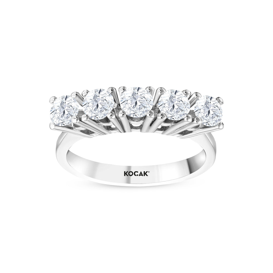 1.14 Karat GH SI Diamond Five Stone Ring