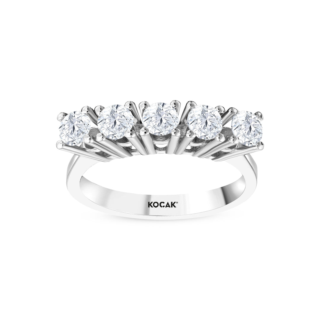 0.94 Karat GH SI Diamond Five Stone Ring