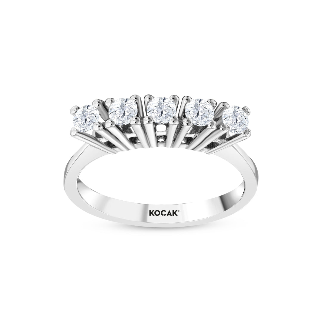0.50 Karat GH SI Diamond Five Stone Ring