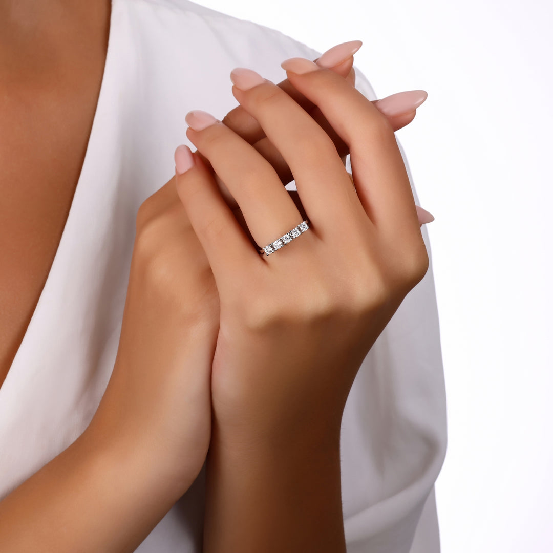 0.50 Karat GH SI Diamond Five Stone Ring