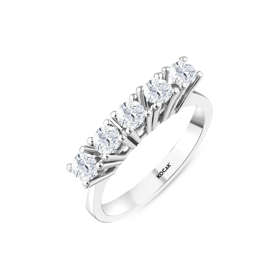 0.75 Karat GH SI Diamond Five Stone Ring