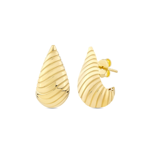14ct Line Drop Gold Design Earrings