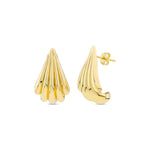 Load image into Gallery viewer, 14ct Shell Gold Design Earrings