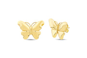 14ct Butterfly Gold Design Earrings