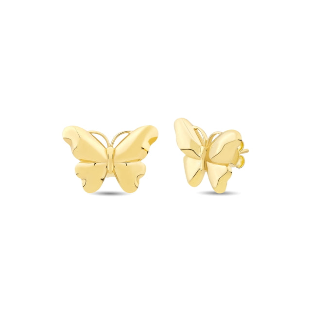 14ct Butterfly Gold Design Earrings