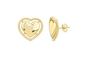 14ct Heart Design Gold Earrings