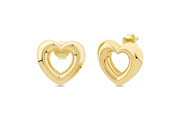14ct Heart Design Gold Earrings