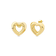 14ct Heart Design Gold Earrings