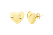 14ct Heart Design Gold Earrings