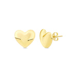 Load image into Gallery viewer, 14ct Heart Design Gold Earrings