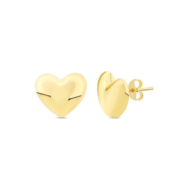 14ct Heart Design Gold Earrings