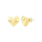 14ct Heart Design Gold Earrings